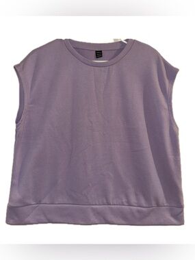 SHEIN Lilac Sleeveless Knit Muscle Tee